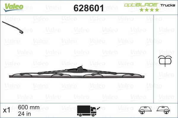 VALEO 628601 - Spazzola tergi www.autoricambi360.it