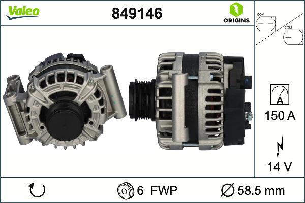 VALEO 849146 - Alternatore www.autoricambi360.it