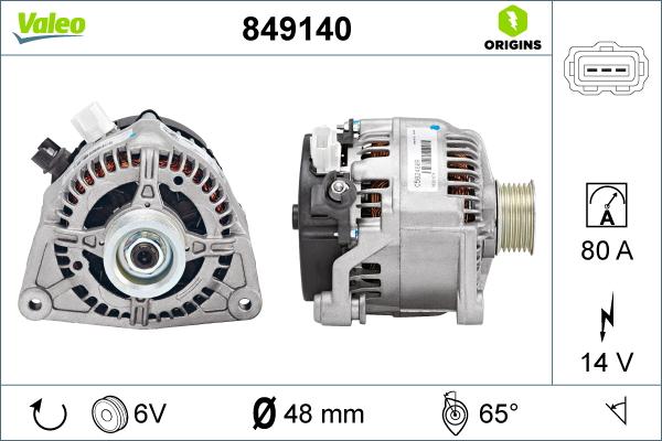 VALEO 849140 - Alternatore www.autoricambi360.it
