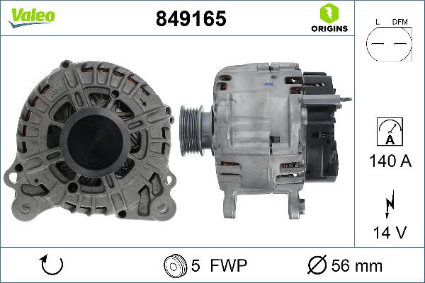 VALEO 849165 - Alternatore www.autoricambi360.it
