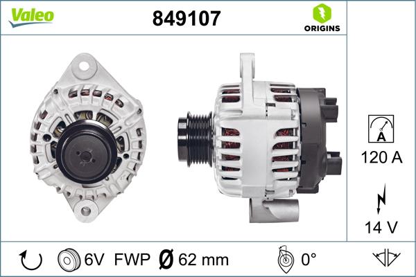 VALEO 849107 - Alternatore www.autoricambi360.it