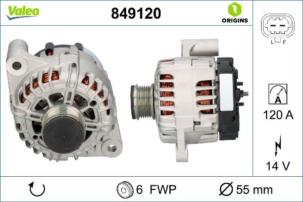 VALEO 849120 - Alternatore www.autoricambi360.it