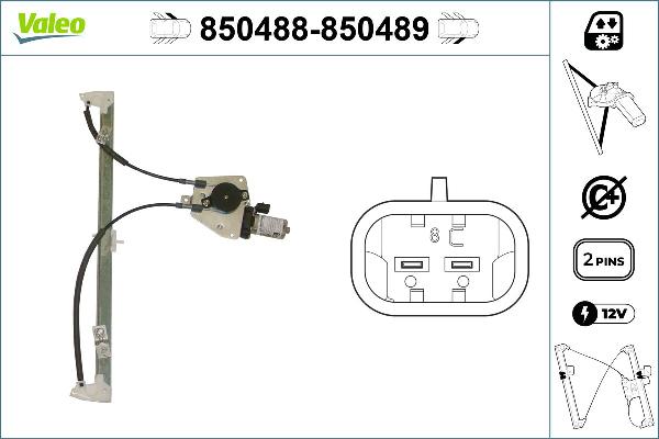VALEO 850488 - Alzacristallo www.autoricambi360.it