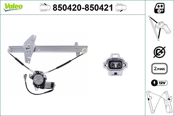 VALEO 850420 - Alzacristallo www.autoricambi360.it