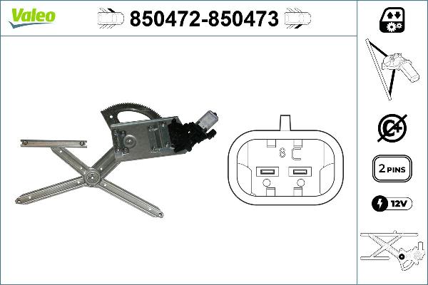 Valeo 850472 - Alzacristallo www.autoricambi360.it