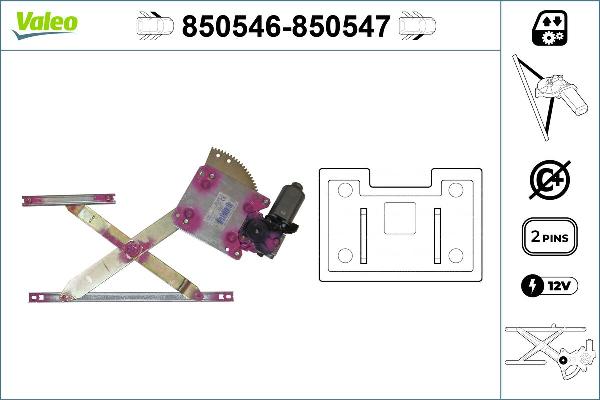 VALEO 850546 - Alzacristallo www.autoricambi360.it