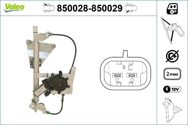Valeo 850028 - Alzacristallo www.autoricambi360.it