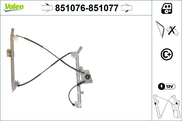 Valeo 851076 - Alzacristallo www.autoricambi360.it