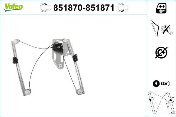 VALEO 851870 - Alzacristallo www.autoricambi360.it
