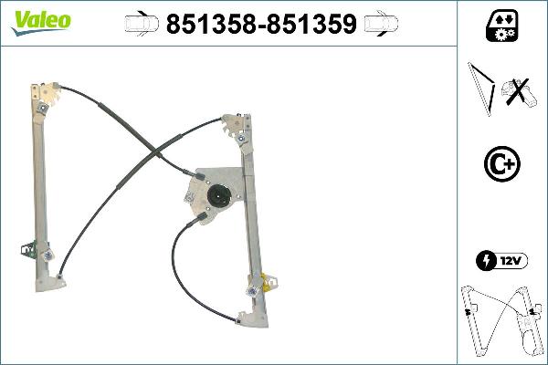 Valeo 851358 - Alzacristallo www.autoricambi360.it