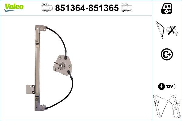 VALEO 851364 - Alzacristallo www.autoricambi360.it