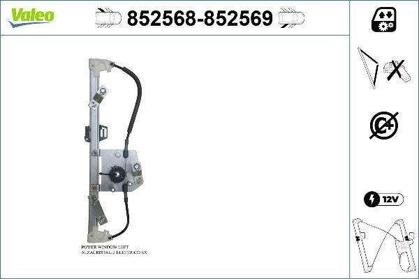 VALEO 852568 - Alzacristallo www.autoricambi360.it