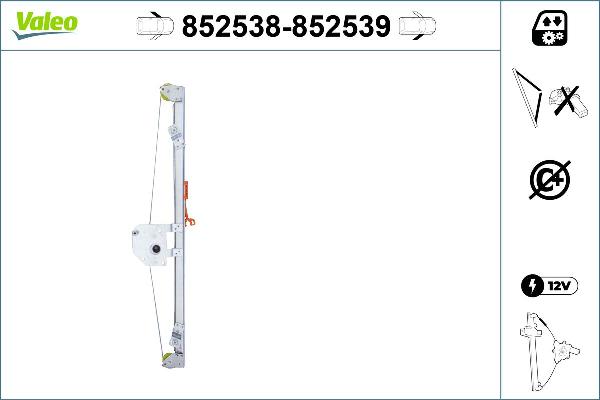 VALEO 852538 - Alzacristallo www.autoricambi360.it