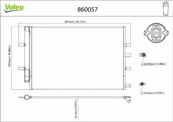 VALEO 860057 - Condensatore, Climatizzatore www.autoricambi360.it