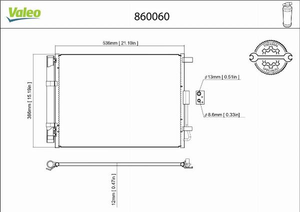 VALEO 860060 - Condensatore, Climatizzatore www.autoricambi360.it