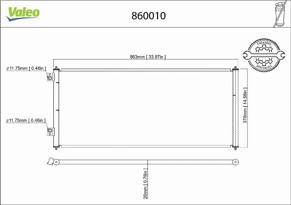 VALEO 860010 - Condensatore, Climatizzatore www.autoricambi360.it