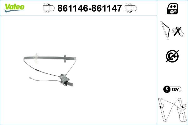 VALEO 861147 - Alzacristallo www.autoricambi360.it