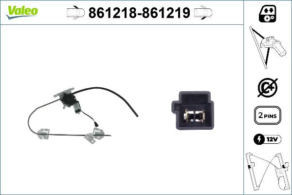VALEO 861219 - Alzacristallo www.autoricambi360.it