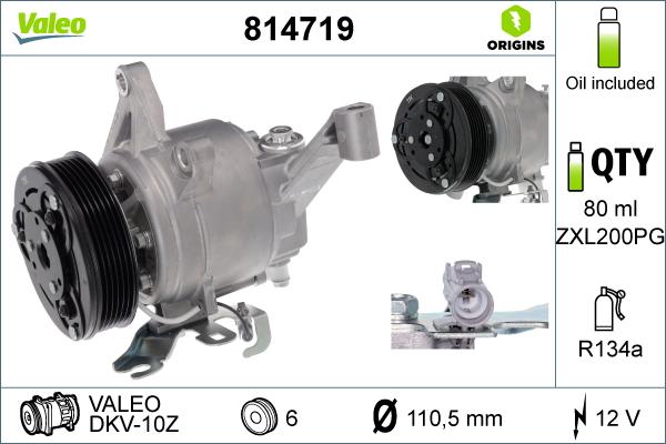 VALEO 814719 - Compressore, Climatizzatore www.autoricambi360.it