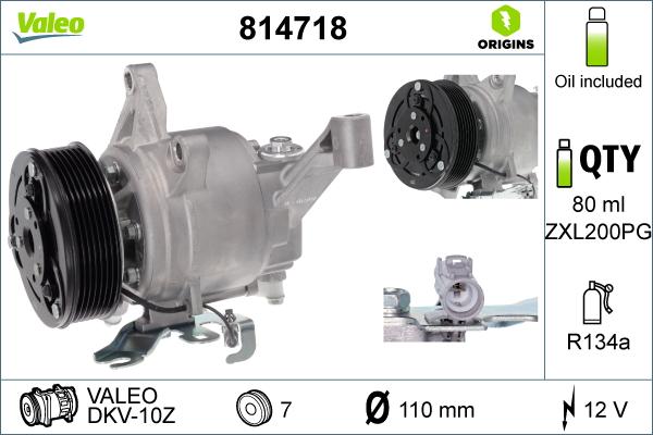 VALEO 814718 - Compressore, Climatizzatore www.autoricambi360.it