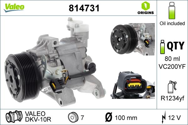 VALEO 814731 - Compressore, Climatizzatore www.autoricambi360.it
