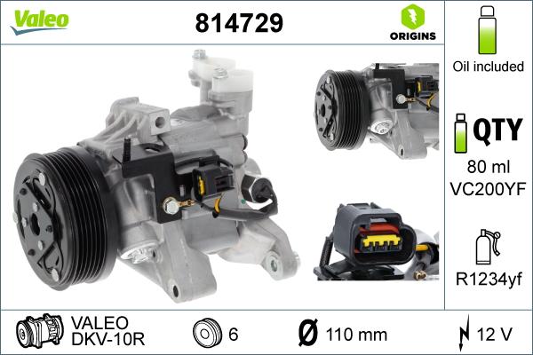 VALEO 814729 - Compressore, Climatizzatore www.autoricambi360.it