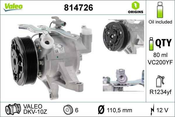 VALEO 814726 - Compressore, Climatizzatore www.autoricambi360.it