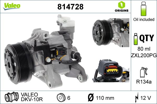 VALEO 814728 - Compressore, Climatizzatore www.autoricambi360.it