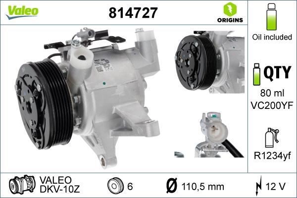 VALEO 814727 - Compressore, Climatizzatore www.autoricambi360.it