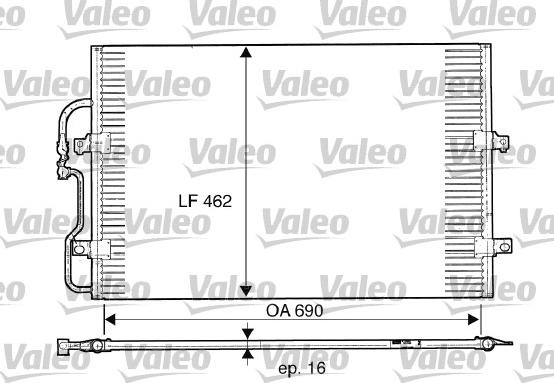 VALEO 816852 - Condensatore, Climatizzatore www.autoricambi360.it