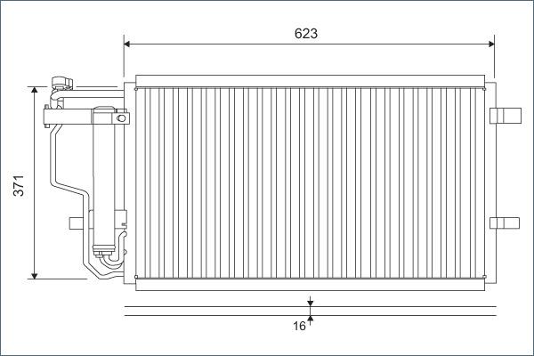 VALEO 810907 - Condensatore, Climatizzatore www.autoricambi360.it