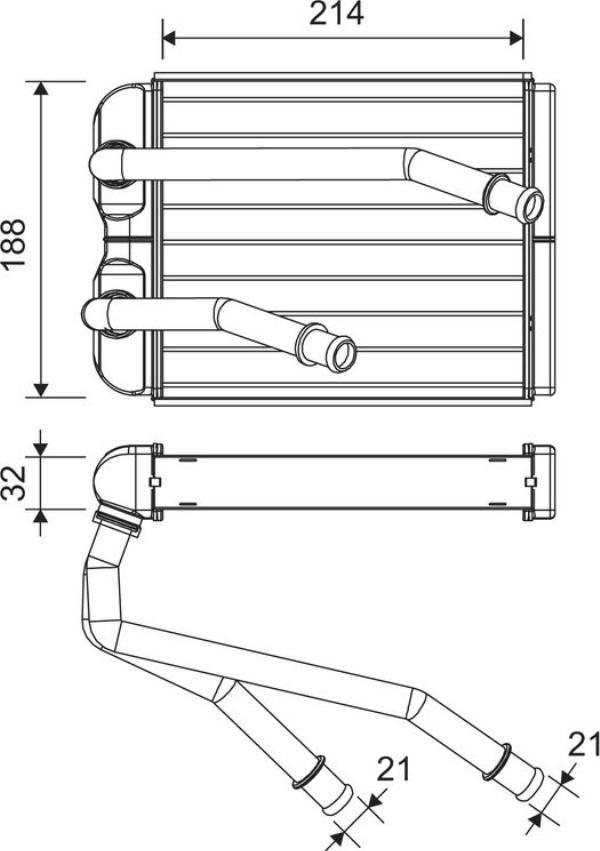 VALEO 811598 - Scambiatore calore, Riscaldamento abitacolo www.autoricambi360.it