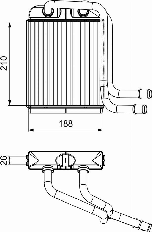 VALEO 811524 - Scambiatore calore, Riscaldamento abitacolo www.autoricambi360.it