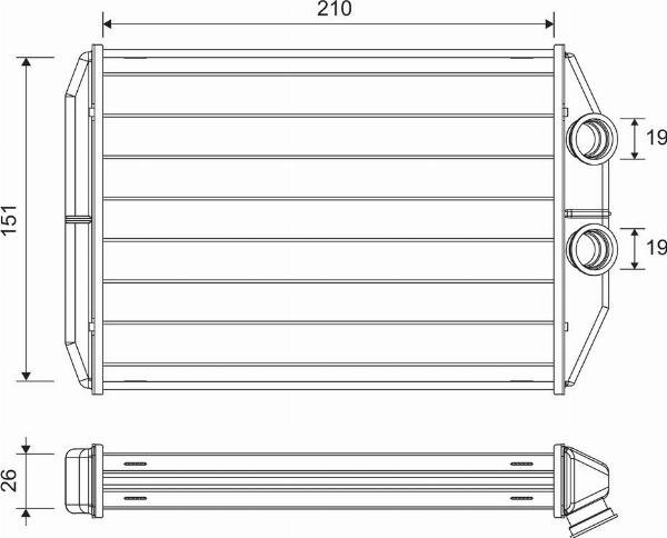 VALEO 811624 - Scambiatore calore, Riscaldamento abitacolo www.autoricambi360.it