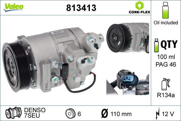 VALEO 813413 - Compressore, Climatizzatore www.autoricambi360.it