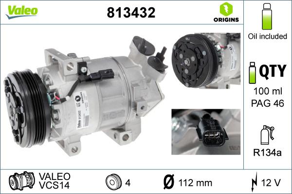 VALEO 813432 - Compressore, Climatizzatore www.autoricambi360.it