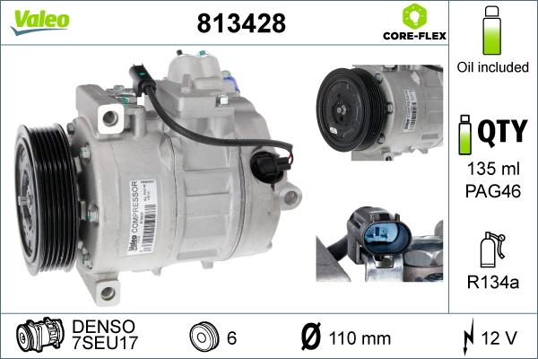 VALEO 813428 - Compressore, Climatizzatore www.autoricambi360.it