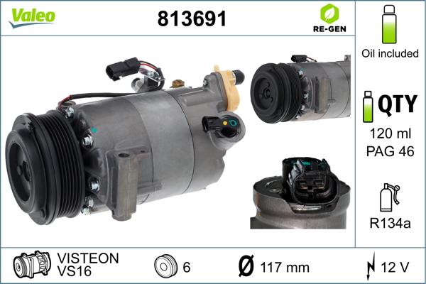 VALEO 813691 - Compressore, Climatizzatore www.autoricambi360.it