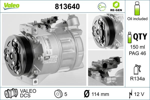 VALEO 813640 - Compressore, Climatizzatore www.autoricambi360.it