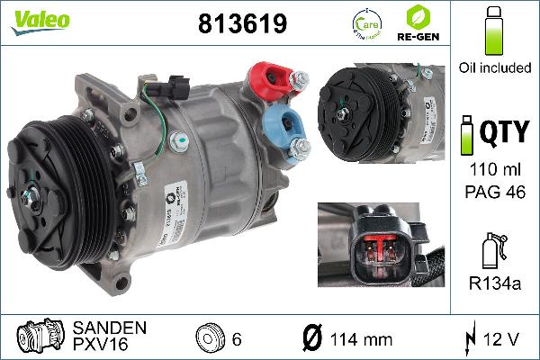 VALEO 813619 - Compressore, Climatizzatore www.autoricambi360.it