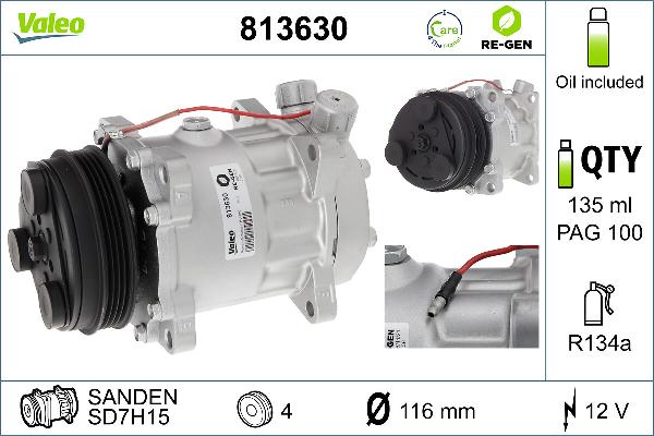 Valeo 813630 - Compressore, Climatizzatore www.autoricambi360.it