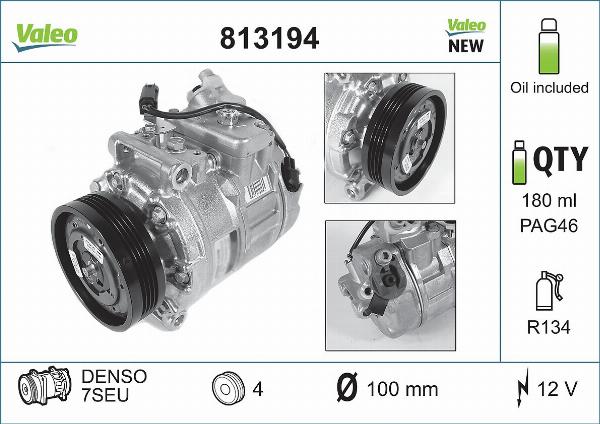 VALEO 813194 - Compressore, Climatizzatore www.autoricambi360.it