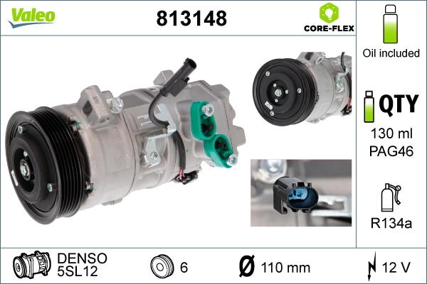Valeo 813148 - Compressore, Climatizzatore www.autoricambi360.it