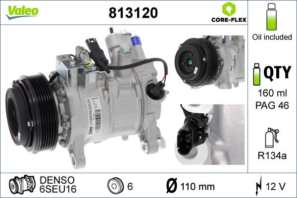 Valeo 813120 - Compressore, Climatizzatore www.autoricambi360.it
