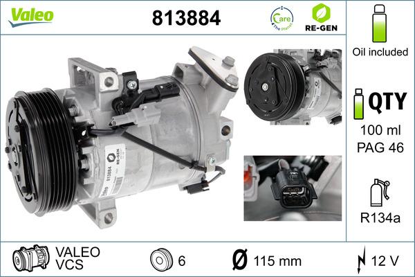 VALEO 813884 - Compressore, Climatizzatore www.autoricambi360.it