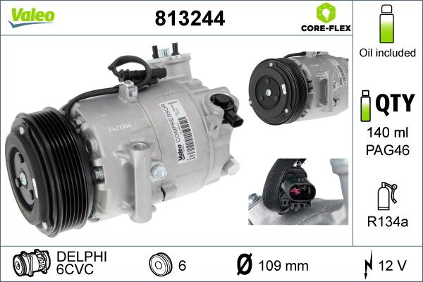 VALEO 813244 - Compressore, Climatizzatore www.autoricambi360.it