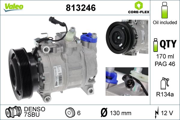 VALEO 813246 - Compressore, Climatizzatore www.autoricambi360.it