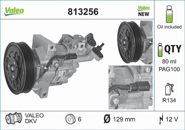 VALEO 813256 - Compressore, Climatizzatore www.autoricambi360.it