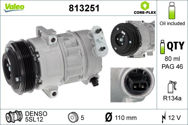 VALEO 813251 - Compressore, Climatizzatore www.autoricambi360.it