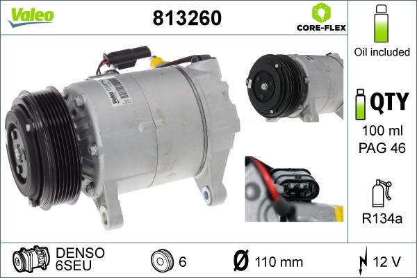VALEO 813260 - Compressore, Climatizzatore www.autoricambi360.it